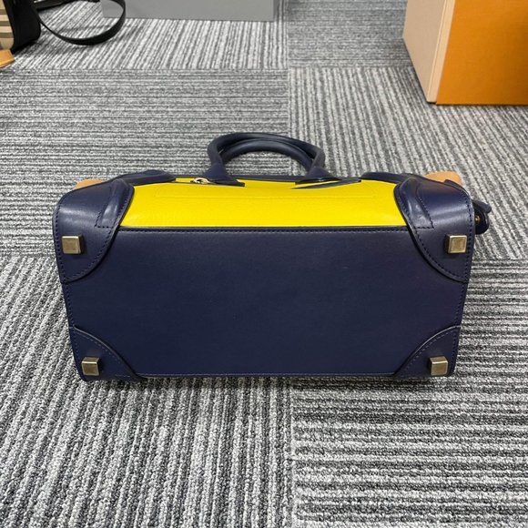 Celine Multicolor Suede And Leather Micro Luggage Tote - Picture 10 of 16